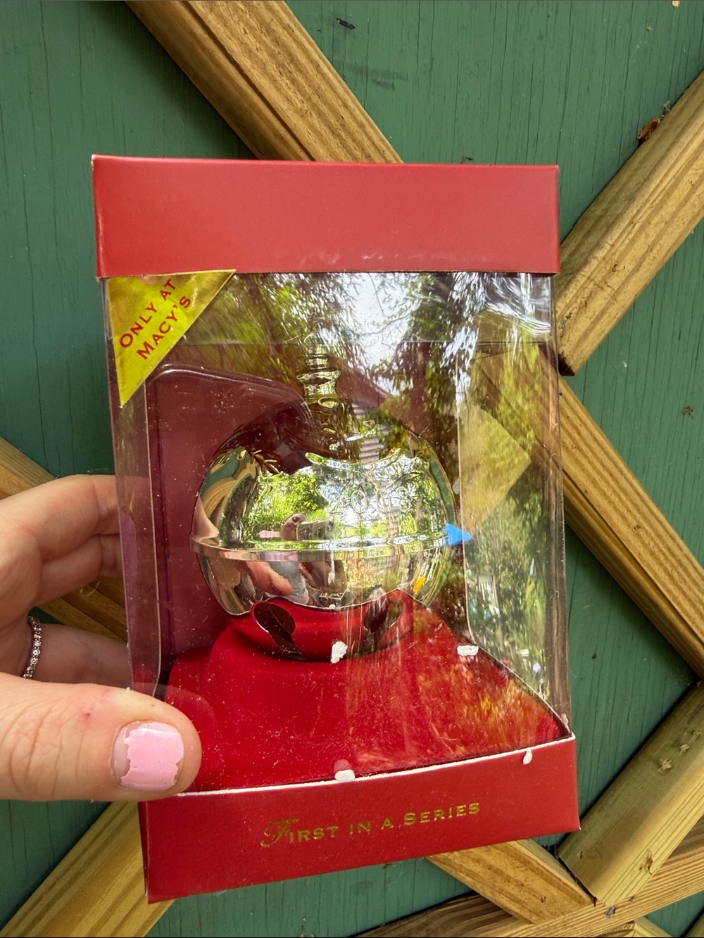 Macy's Red and Silver Holiday Ornament